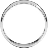 14K White Gold 6 mm Lightweight Half Round Band Size 8