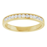 14K Yellow Gold 3/8 CTW Natural Diamond Band