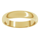 10K Yellow Gold 4 mm Half Round Band Size 9