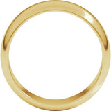 14K Yellow Gold 7 mm Half Round Band Size 6