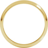 18K Yellow Gold 3 mm Half Round Band Size 4.5