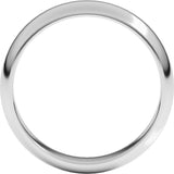 14K White Gold 5 mm Half Round Band Size 11.5