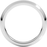Platinum 3 mm Comfort-Fit Half Round Band Size 4.5