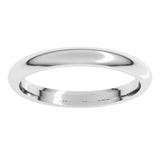 14K White Gold 2.5 mm Comfort-Fit Half Round Band Size 8