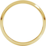 18K Yellow Gold 2.5 mm Half Round Band Size 8.5