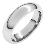 Sterling Silver 5 mm Comfort-Fit Half Round Band Size 12