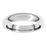 Platinum 4 mm Comfort-Fit Half Round Band Size 9