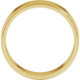 10K Yellow Gold 6 mm Stepped-Edge Flat Band Size 11