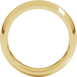 14K Yellow Gold 6 mm Comfort-Fit Half Round Band Size 4.5