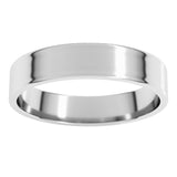 14K White Gold 4 mm Ultra-Lightweight Flat Band Size 7.5