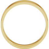 14K Yellow Gold 6 mm Ultra-Lightweight Flat Band Size 10