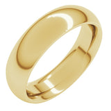 10K Yellow Gold 5.5 mm Comfort-Fit Half Round Band Size 8