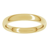 18K Yellow Gold 3 mm Comfort-Fit European-Style Band Size 4.5