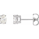 14K White Gold 3/4 CTW Lab-Grown Diamond Earrings