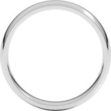 14K White Gold 4.5 mm mm Half Round Comfort Fit Light Band Size 7