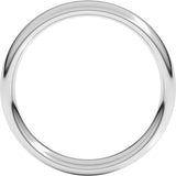 Platinum 4 mm Comfort-Fit European-Style Band Size 5