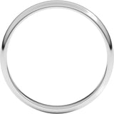 Sterling Silver 3 mm Lightweight Half Round Band Size 7
