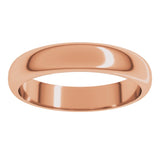 14K Rose Gold 4 mm Half Round Band Size 5.5