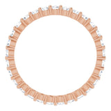 14K Rose 5/8 CTW Natural Diamond Eternity Band Size 4.5