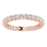 14K Rose 7/8 CTW Natural Diamond Eternity Band Size 5.5