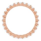 14K Rose 7/8 CTW Natural Diamond Eternity Band Size 6.5