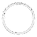 14K White 3/8 CTW Natural Diamond Anniversary Band