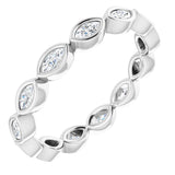 Platinum 1/2 CTW Natural Diamond Eternity Band Size 7