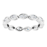 Platinum 1/2 CTW Natural Diamond Eternity Band Size 7