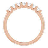 14K Rose 3/8 CTW Natural Diamond Anniversary Band