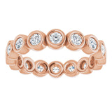 14K Rose 3/4 CTW Natural Diamond Eternity Band Size 5