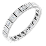 Platinum 1/2 CTW Natural Diamond Eternity Band Size 6