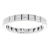 Platinum 1/2 CTW Natural Diamond Eternity Band Size 6