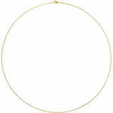 14K Yellow 1 mm Wheat 24" Chain