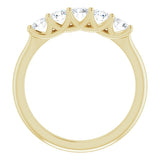 14K Yellow 5/8 CTW Natural Diamond Anniversary Band
