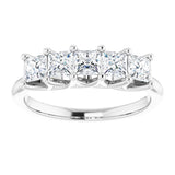 14K White 1 CTW Natural Diamond Anniversary Band
