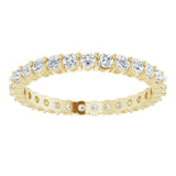 18K Yellow 5/8 CTW Natural Diamond Eternity Band Size 5.5