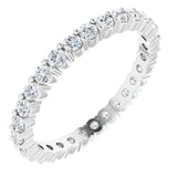 Platinum 1/2 CTW Natural Diamond Eternity Band Size 5