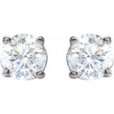 14K White 1/2 CTW Natural Diamond Stud Earrings