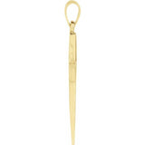 14K Yellow Cross Pendant