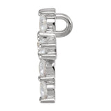 14K White 1/3 CTW Natural Diamond Cross Pendant