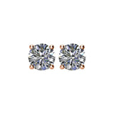 14K Rose 1 CTW Natural Diamond Stud Earrings