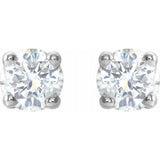 Platinum 1/5 CTW Natural Diamond Stud Earrings