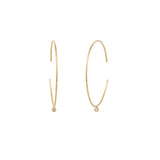 ANNE | Bezel Diamond Hoops