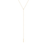 MICHELLE | Diamond Bar Lariat Necklace