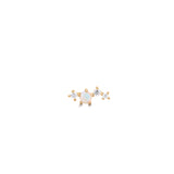 VENUS | Single Opal and Diamond Stud