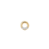 LENA| Open Circle Diamond Single Piercing Earring