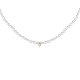 OPHELIA | Mini White Pearl & White Sapphire Strand Necklace