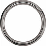 Tungsten 6 mm Beveled-Edge Inlay Band Size 9.5