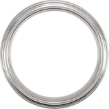 Tungsten 8 mm Stepped-Edge Comfort-Fit Flat Band Size 9