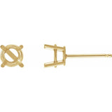 14K Yellow 1/8 CTW Natural Black Diamond Stud Earrings